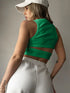 'Ulani' Cutout Round Neck Tank Top - Celes Fashion
